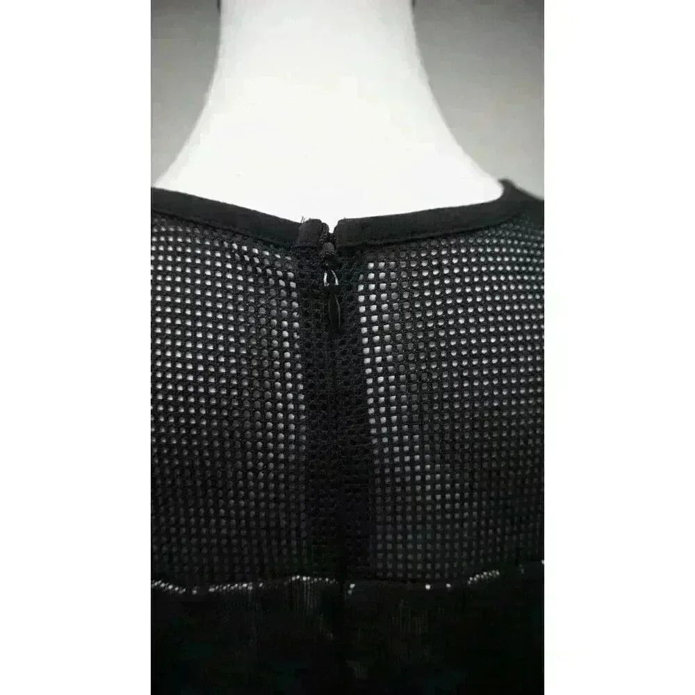 New York & Company 7th Avenue Black Lace Peplum Top - Size L - Picture 8 of 13